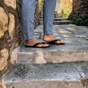 Men's Flip Flops Handmade Greek Leather Sandals Brown