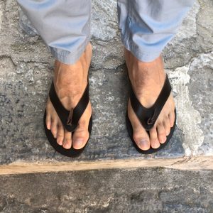 Men's Flip Flops Handmade Greek Leather Sandals Brown