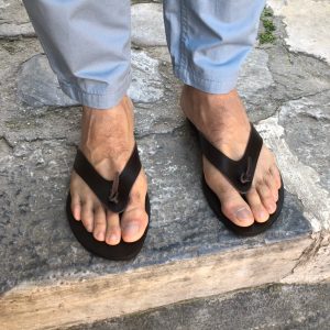 Men's Flip Flops Handmade Greek Leather Sandals Brown