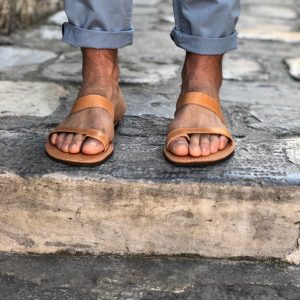 Mens Sandals Greek Leather Beach Summer Shoes.