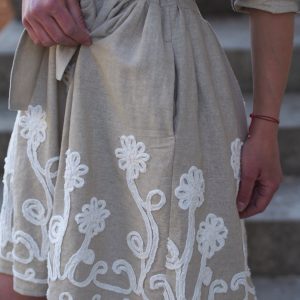 Women Linen Dress/beige Women/summer Dress/oversize Dress/linen Summer Dress/women