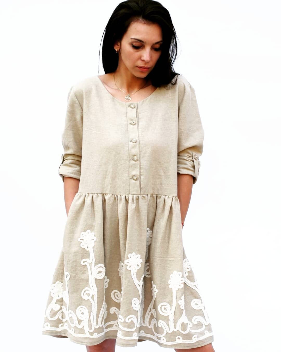 Loose Linen Dress Women Maxi Summer For Oversized