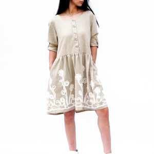 Loose Linen Dress Women Maxi Summer For Oversized