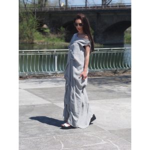 Extravagant Long Dress Women Maxi Linen Casual Spring