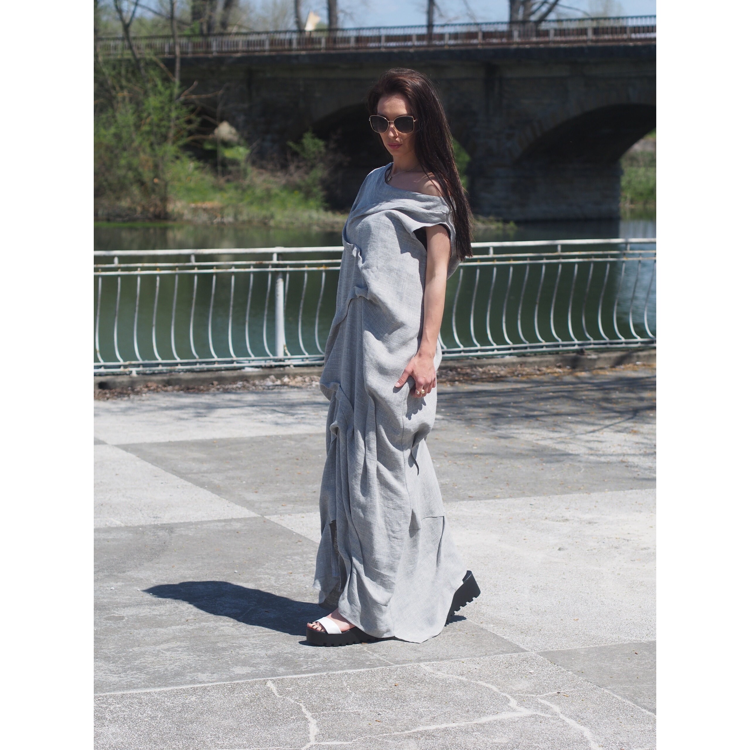 Extravagant Long Dress Women Maxi Linen Casual Spring