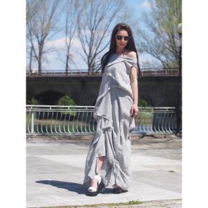 Extravagant Long Dress Women Maxi Linen Casual Spring