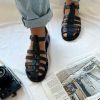 Mens Sandals Black Leather Gladiator Men Handmade Greek