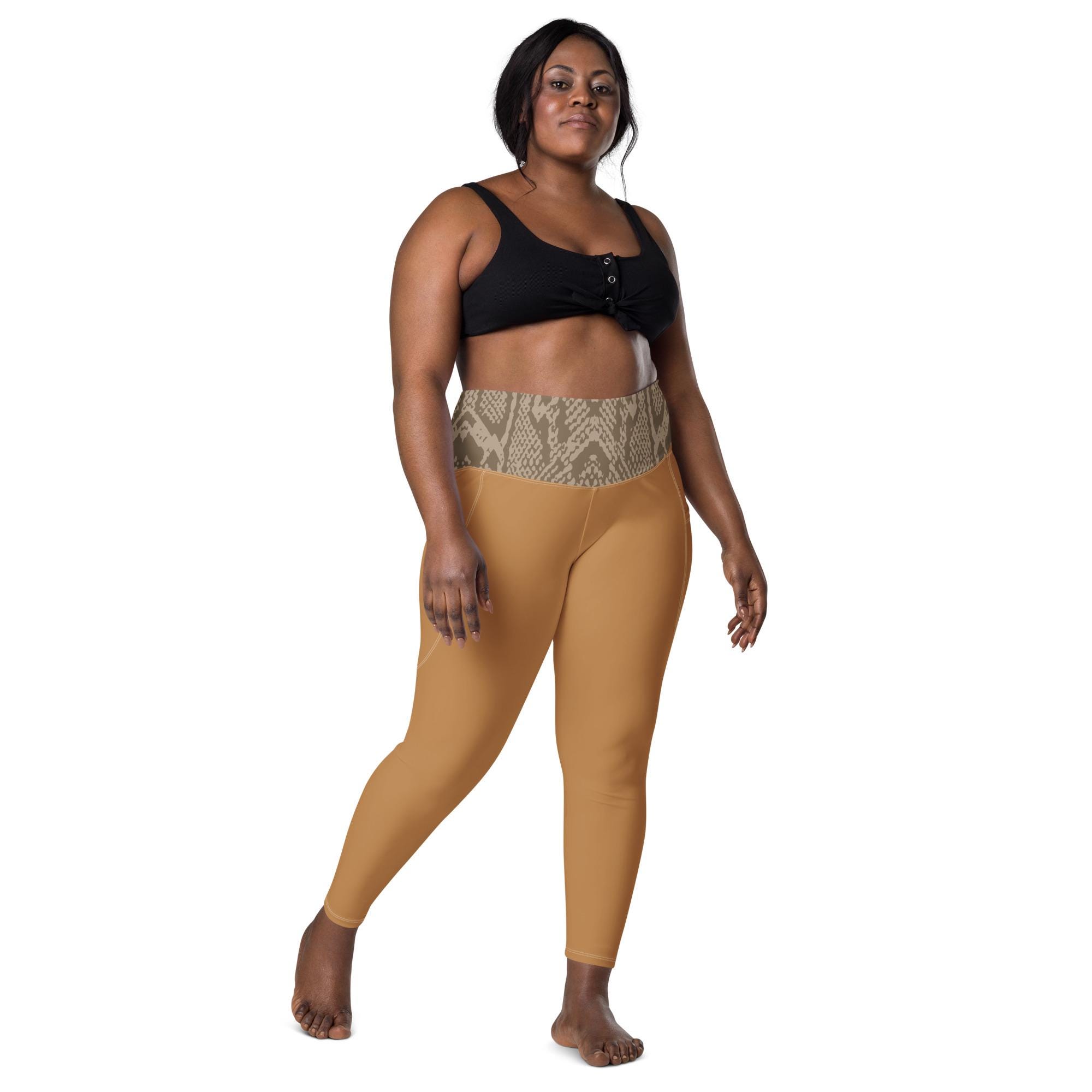 Brown Leggings With Pockets