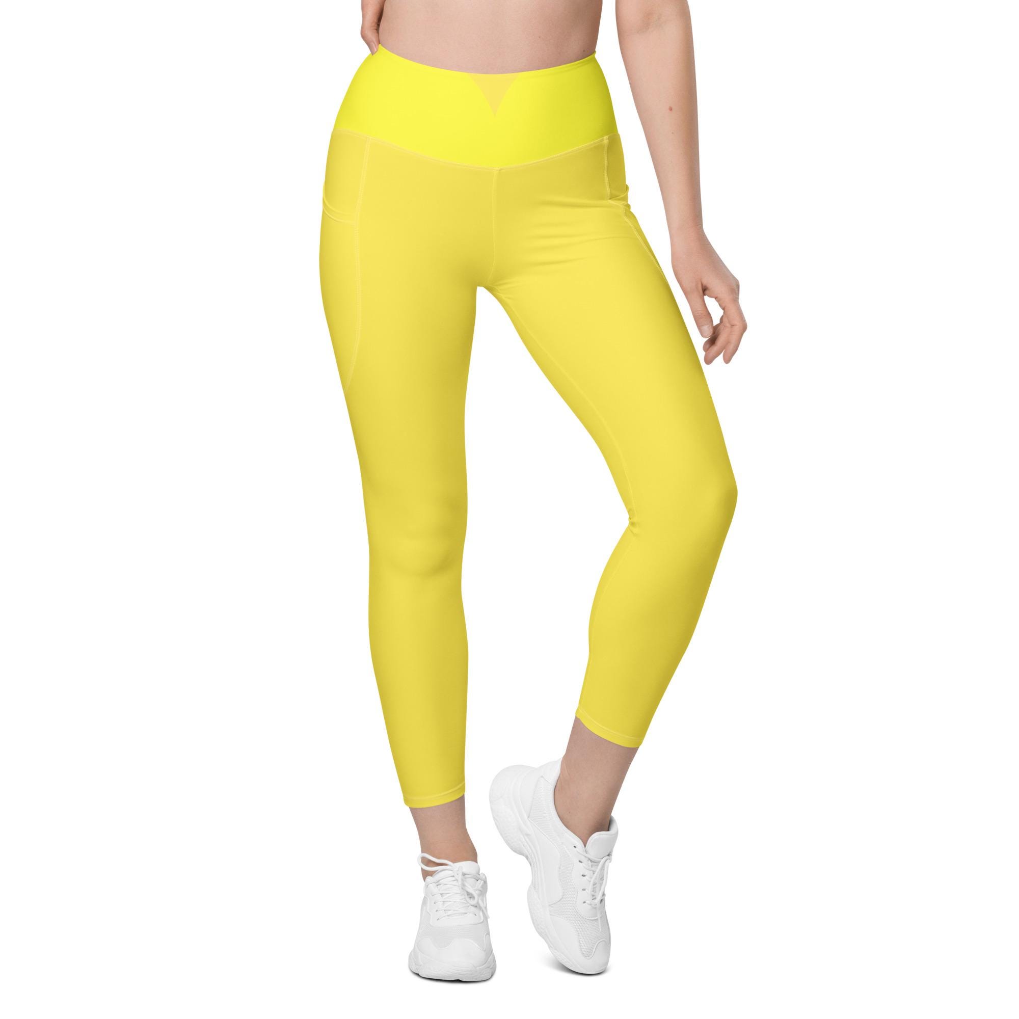 Yellow Leggings With Pockets