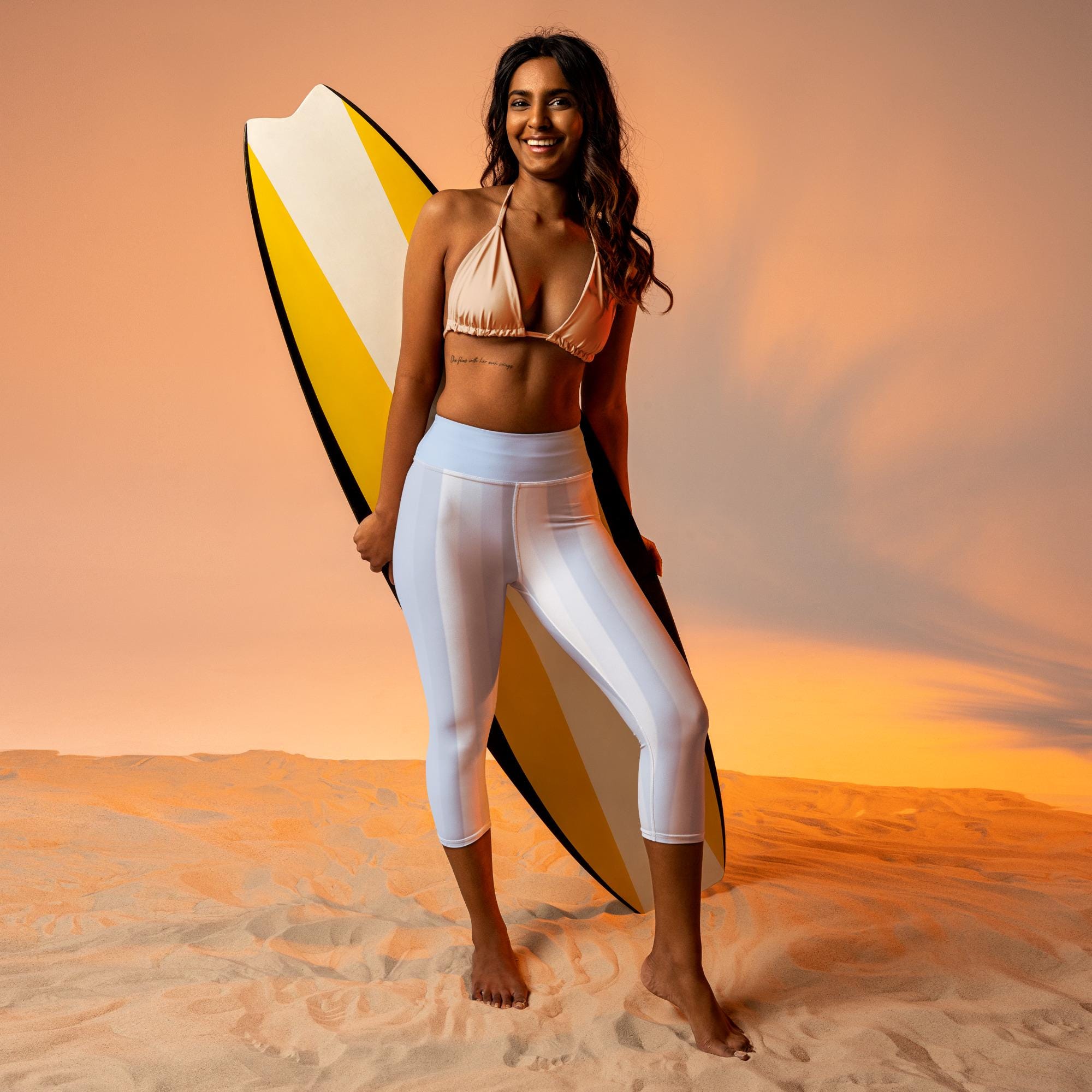 Yoga Capri Blue Leggings