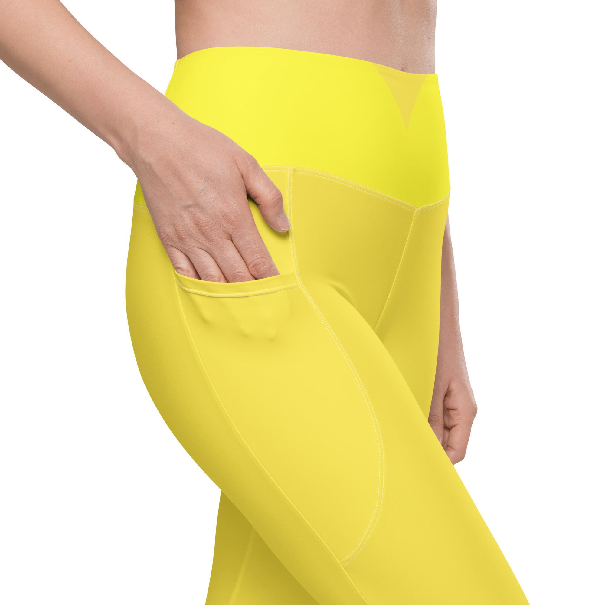 Yellow Leggings With Pockets