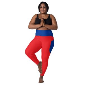 Red Leggings With Pockets