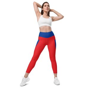 Red Leggings With Pockets